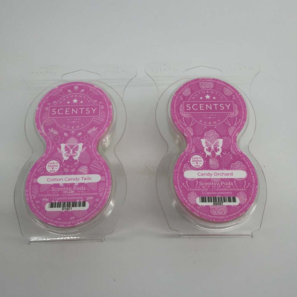 Scentsy Pods Cotton Candy Tails & Candy Orchard Fragrance Lot Of 2 New